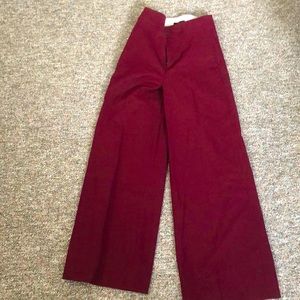 Wide leg maroon pants. BRAND NEW with tags.